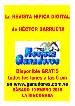 Click aquí La Rinconada Sábado - Hipicos en Linea