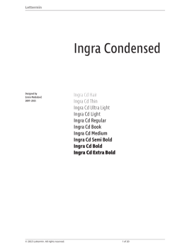 Ingra Condensed - Fonts