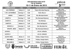 10-11 de Enero de 2015 - Universitario Ferrol