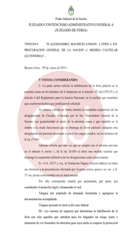 Resolución del juez Enrique Lavié Pico en causa por designaciones