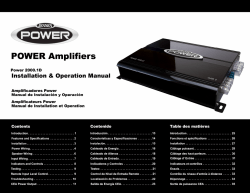 POWER Amplifiers - Jensen