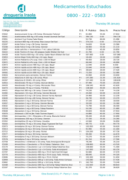 Medicamentos Estuchados 0800 - 222 - 0583