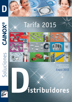 Tarifa 2015 istribuidores - Cainox