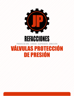 VÁLVULAS PROTECCIÓN DE PRESIÓN