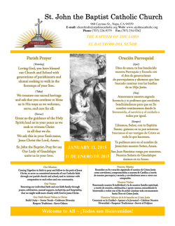 St. John the Baptist Catholic Church - E-churchbulletins.com