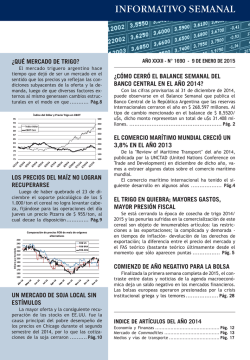 INFORMATIVO SEMANAL - Bolsa de Comercio de Rosario
