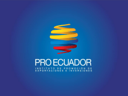 INFORMACIÓN DEL MERCADO COMERCIO - Pro Ecuador