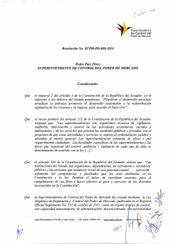 Resolución No. SCPM-DS-088-2014 - Superintendencia de Control
