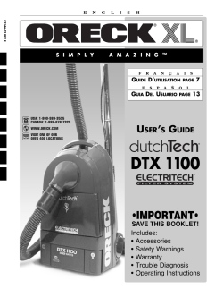 82146-02 rev E DTX1100 NO COVER - Oreck