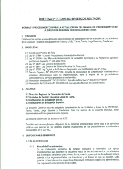 directiva n° 002-2015-dgi-drset/gob.reg.tacna - Dirección Regional