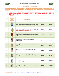 Catálogo bimestral de productos - Kian Eco-productos orgánicos