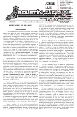 BOLET&Iacute; JUDICIAL N&deg; 3 de la fecha 06 01 2015 - La Gaceta