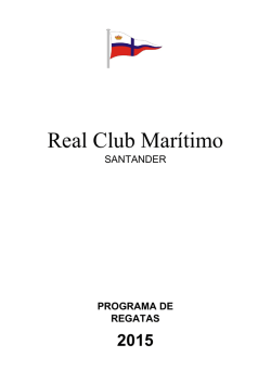Programa de Regatas 2015 - Real Club Marítimo Santander