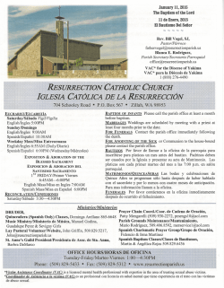 Weekly Bulletin - Catholic Church of the Resurrection