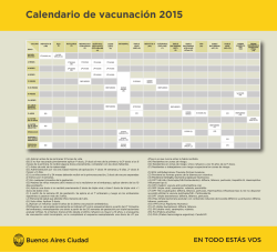 Nuevo Calendario de Vacunación 2015