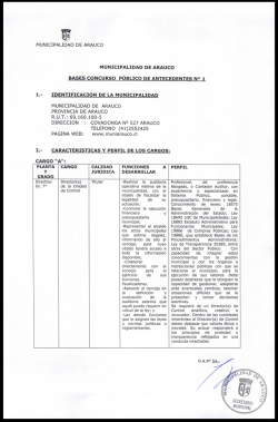 municipalidad de arauco municipalidad de arauco bases concurso