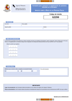 Formulario para comunicar la regularizaci&oacute;n de pensiones