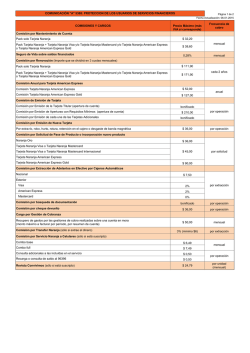 Lista de precios COM 5388 BCRA 06-01-15 - Tarjeta Naranja