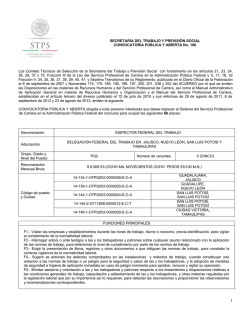 CONVOCATORIA PÚBLICA Y ABIERTA No. 166 - Secretaría del
