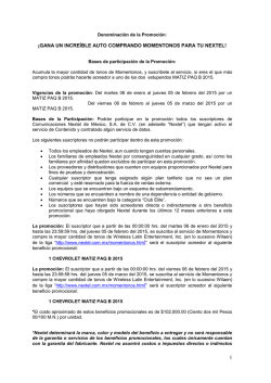 BASES DE PARTICIPACI&Oacute;N - Nextel