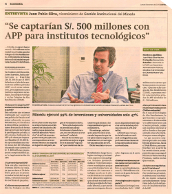 “Se captarían APP para