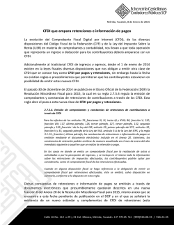 CFDI que ampara retenciones e información de pagos