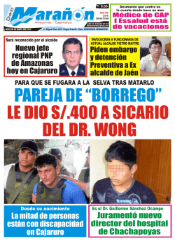 pareja de “borrego” le dio s/.400 a sicario del dr - Diario Marañón
