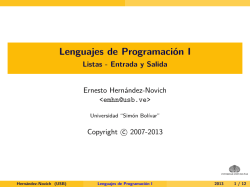 Listas - LDC - Universidad Simón Bolívar