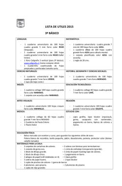 LISTA DE UTILES 2015 3&ordm; B&Aacute;SICO