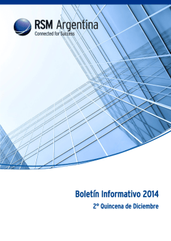 Bolet&iacute;n Informativo 2014
