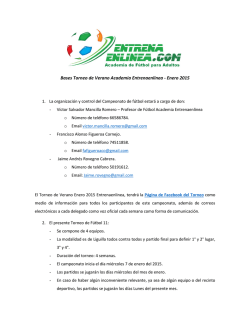 Bases Torneo de Verano Academia Entrenaenlinea - Enero 2015