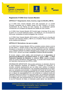 Reglamento VI DISA Gran Canaria Marat&oacute;n