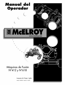 Manual del Operador - McElroy Manufacturing