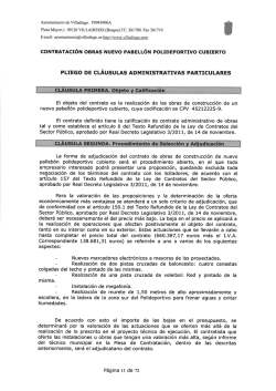 pliego de clausulas administrativas particulares - Villadiego