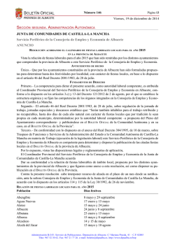 Boletín Oficial de la Provincia de Albacete - Portal de Castilla La