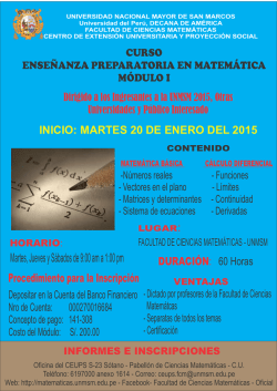 afiche epm-mi-2015 - Matemáticas - Universidad Nacional Mayor de
