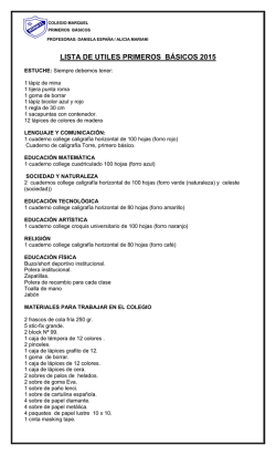 utiles escolares 1° basico - Colegio Marquel