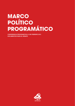 MARCO POLÍTICO PROGRAMÁTICO - Partido Comunista de Asturias