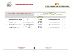 Secretar&iacute;a de Seguridad P&uacute;blica III. DIRECTORIO DE