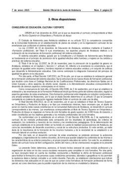 3. Otras disposiciones - Junta de Andalucía