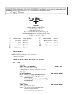 Urban Design Commission Meeting - City of Fort Worth