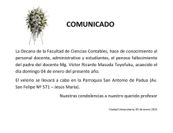 COMUNICADO - Facultad de Ciencias Contables-UNMSM