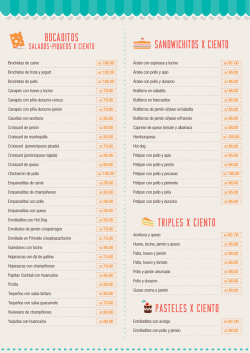 bocaditos sandwichitos x ciento triples x ciento pasteles x ciento