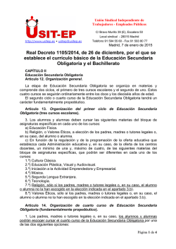 Real Decreto 1105/2014, de 26 de diciembre, por el que se