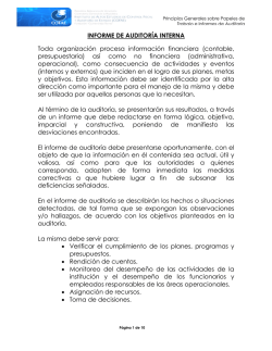 Informe de Auditoría Interna 2014