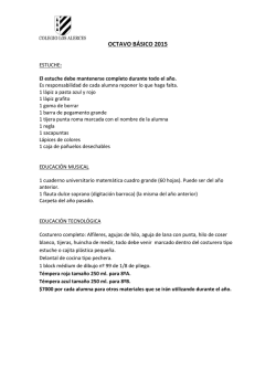 OCTAVO B&Aacute;SICO 2015 - Colegio Los Alerces