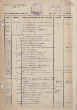 RADIO BARCELONA «n.lS Sh.3 s. 9h.— Smisión de ¿adió Nacional