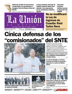 No se modificar&aacute; la ley de Ingresos de Cuautla: Ra&uacute;l Tadeo Nava