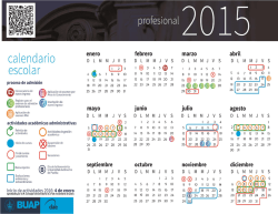 Calendario BUAP 2015