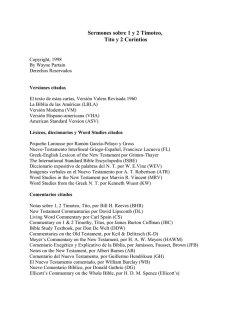 Sermones sobre 1 y 2 Timoteo, Tito y 2 Corintios